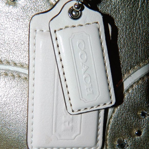 Coach Gold/White Tote - Picture 6 of 9